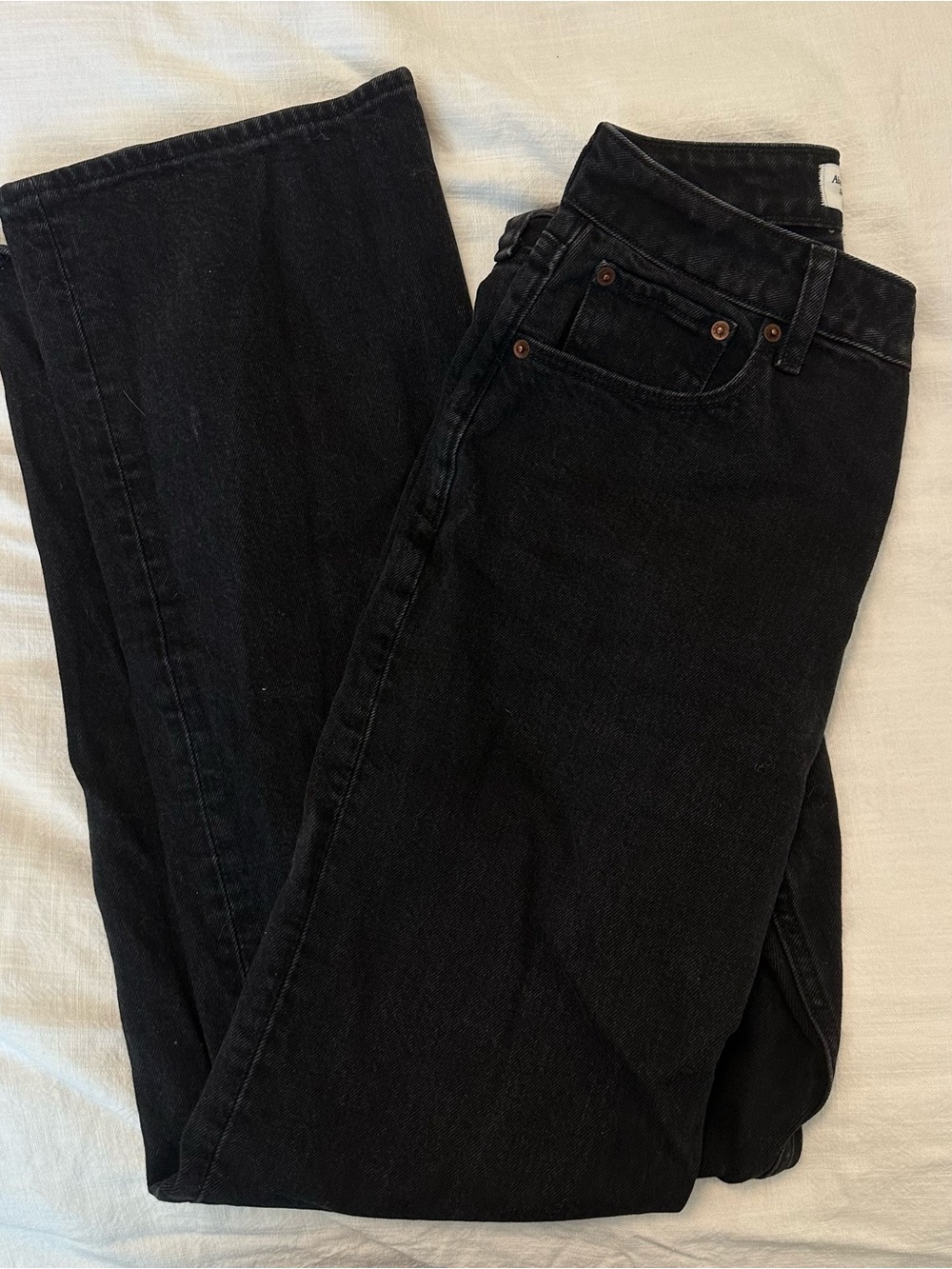 Abercrombie & Fitch Curve Love Black High-Rise '90s Relaxed Jeans 26 short